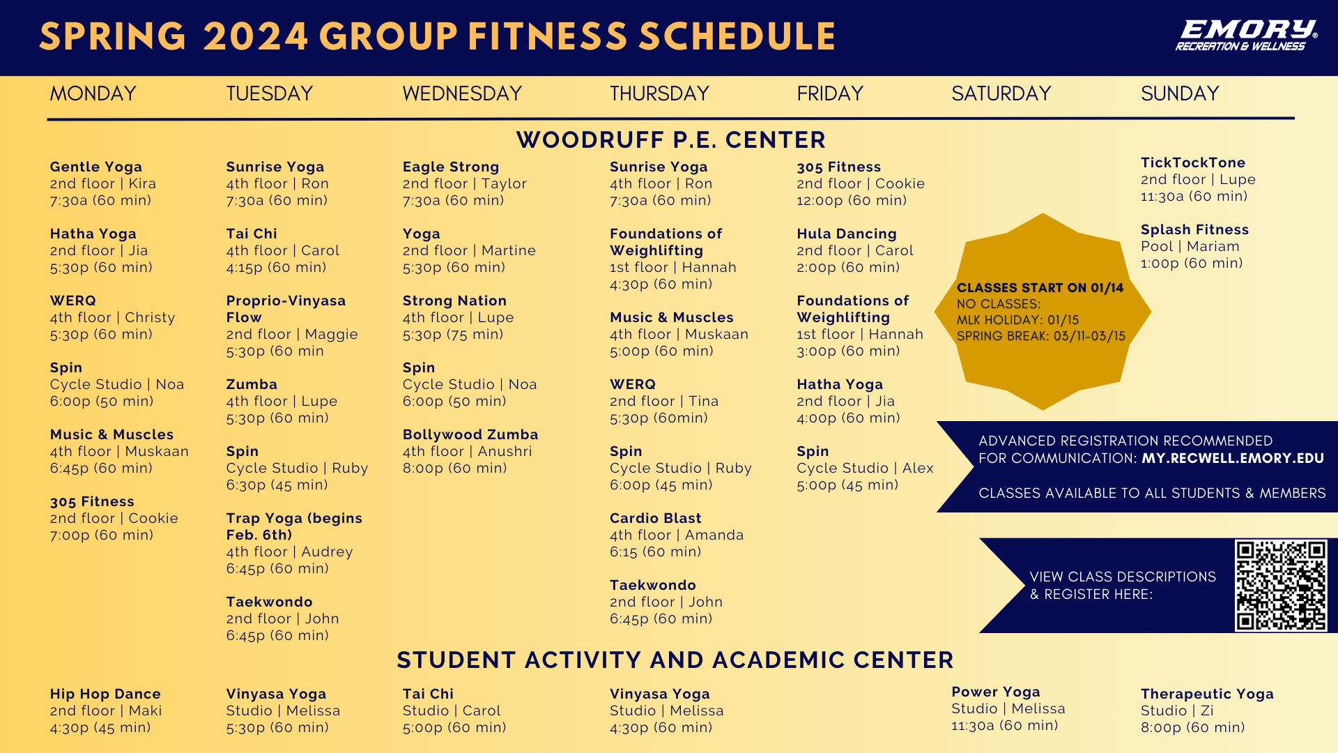 Spring Group Fitness